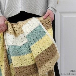 Crochet blanket Pattern, Easy crochet blanket, adult and baby sizes crochet blanket pattern, Crochet pattern, Crochet throw blanket, ENGLISH