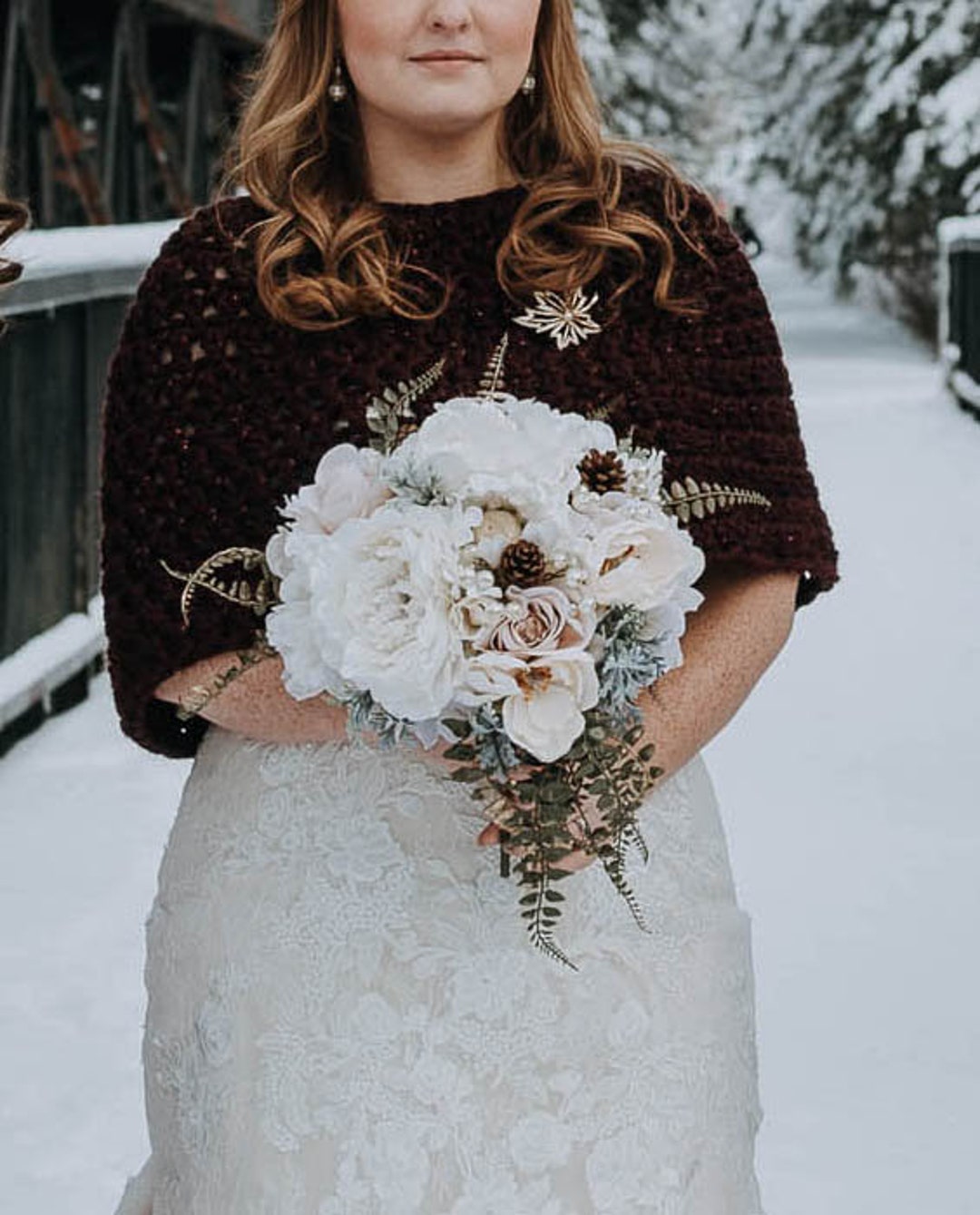 Romantic Bridal Capelet Wedding Capelet Rustic Wedding Dress Cover Up