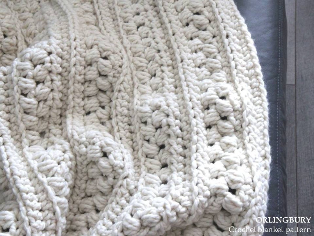 Dover Cliffs Blanket Crochet Pattern: Easy Chunky Afghan (PDF Pattern ...