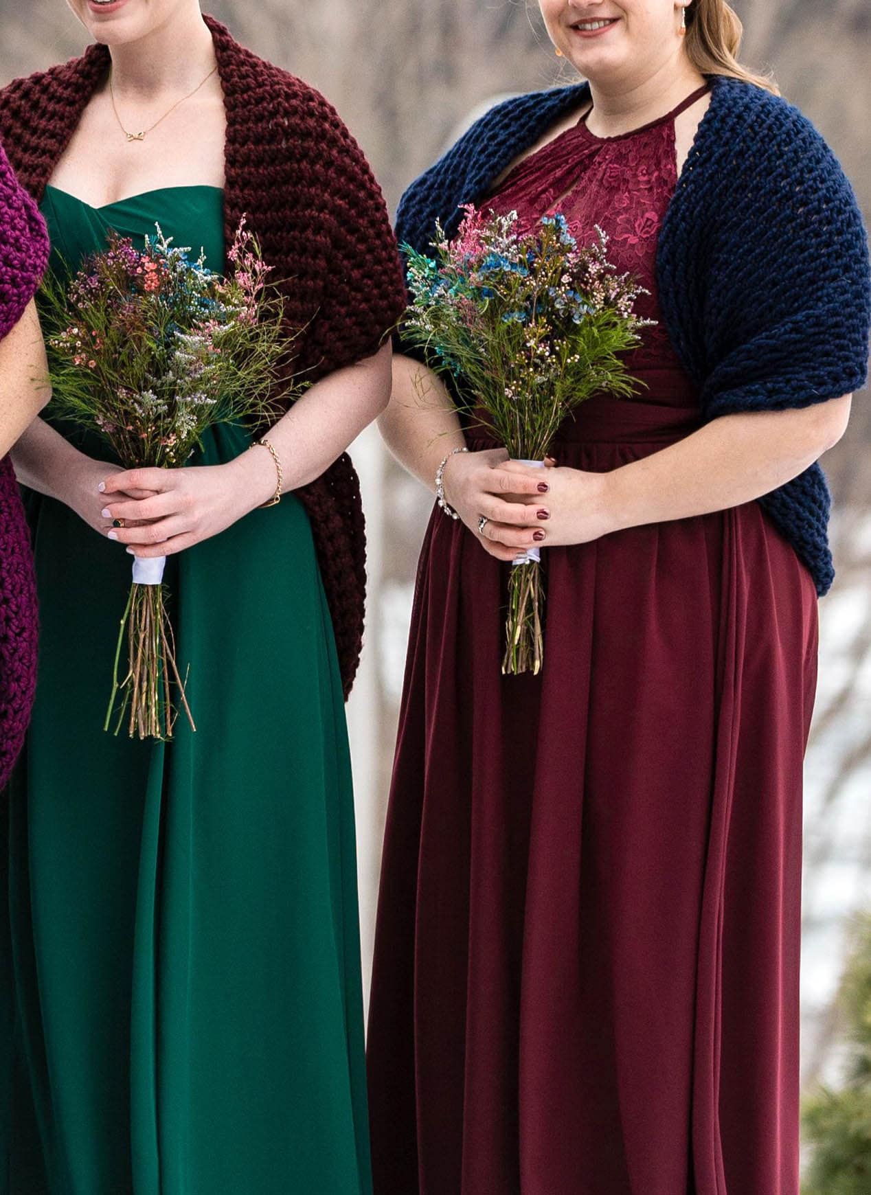 shawl winter wedding
