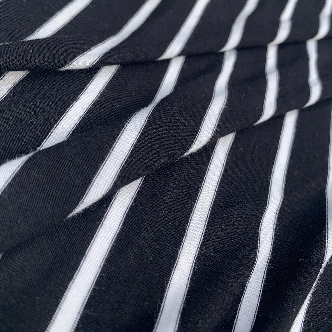 Modal Black & White Striped Spandex Lycra Jersey Knit Fabric Etsy