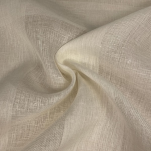 100% Linen Lightweight Checkered Fabric by the Yard -4 oz Apparel & Curtain Fabric, Soft and Breathable