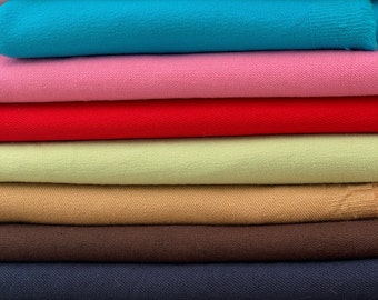 Pima Cotton Twill Spandex Fabric By the Yard