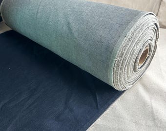 Selvedge Japanese Workwear Blue Denim | Woven Fabric by the Yard | Blue 460 GSM/13 oz Denim | Textured Indigo for Jeans, Jackets & Shirts