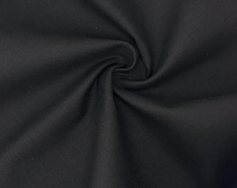 Black Twill 10 Oz 100% Duck Canvas Cotton HeavyWeight Apparel Fabric By The Yard