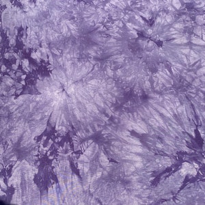 Bamboo Lavender Purple Cloud Tie Dye Splash Spandex Jersey Knit 60" Eco-Friendly Fabric By The Yard Good For Face Mask