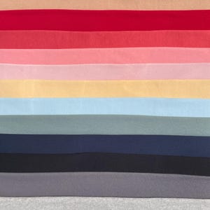 Cotton Fleece With Matching Rib Medium Weight | 400 GSM/ 12 OZ Knit Sweatshirt Fabric By The Yard