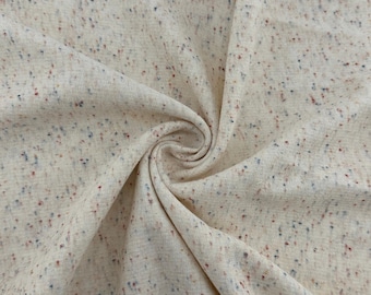 Light French Terry Rainbow Confetti Cotton Fabric | 9 OZ Knit Sweatshirt Fabric By The Yard