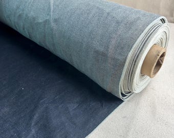 Selvedge Japanese Simple Light Blue Denim | Woven Fabric by the Yard | Blue 380 GSM/11 oz Denim | For Jeans, Jackets & Shirts