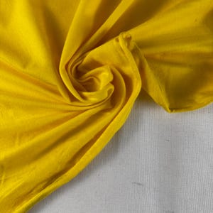 Yellow Cotton Jersey Spandex 10 oz Medium Weight Eco-Friendly Sustainable Fabric By the Yard