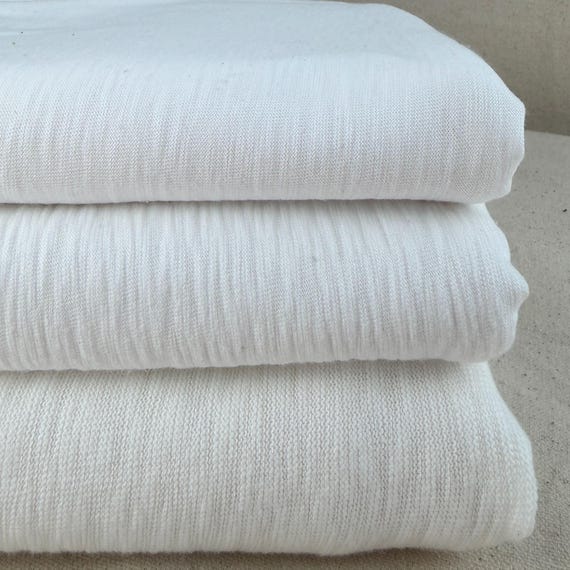 Cotton Slub Jersey Knit Soft Light Fabric By The Yard 60" USA MADE