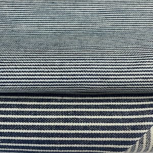 100% Baumwolle Denim Indigo Blau Eisenbahn Streifenmuster Stoff Schüttgut