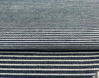 100% Baumwolle Denim Indigo Blau Eisenbahn Streifenmuster Stoff Schüttgut