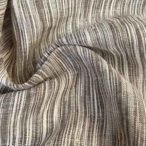 100% Linen Lightweight Tiger Striped Patterned Linen Voile by the Yard - Soft and Breathable Fabric for Sewing, Crafts, and Dressmaking