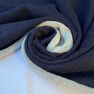 Zwaarblauwe denim katoenen French Terry | 15 Oz zware sweaterstof van Franse badstof op maat gesneden