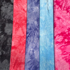 Bamboo Cloud Tie Dye Splash Jersey Knit Spandex Medium Heavy Weight Eco-Friendly Fabric By The Yard Jersey Knit 60&quot;