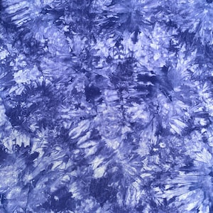 Bamboo Denim Blue Cloud Tie Dye Splash Spandex Jersey Knit 60&quot; Eco-Friendly Fabric By The Yard
