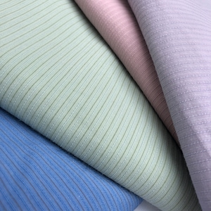 58&quot; Striped Cotton Lyocell Tencel Blend By the Yard