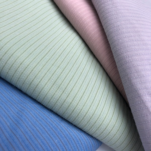 58" Striped Cotton Lyocell Tencel Blend By the Yard