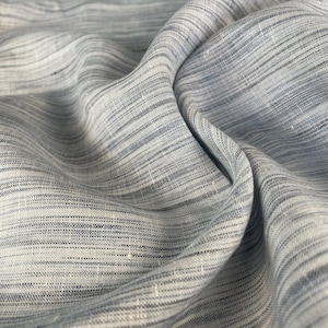 100% Linen Lightweight Tiger Striped Patterned Linen Voile by the Yard - Soft and Breathable Fabric for Sewing, Crafts, and Dressmaking