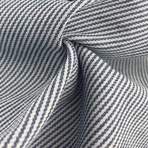 100% Baumwolle Denim Indigo Blau Eisenbahn Streifenmuster Stoff Schüttgut