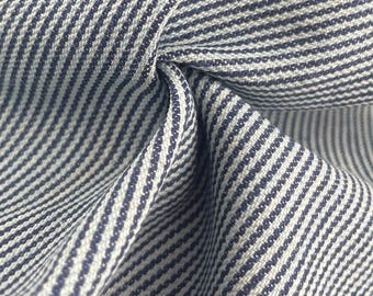 100% Baumwolle Denim Indigo Blau Eisenbahn Streifenmuster Stoff Schüttgut