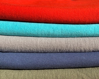 Organic 100% Cotton Jersey Knit Medium-Heavy Weight Fabric By The Yard 60"