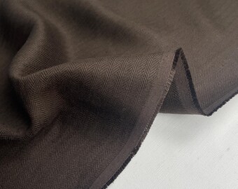 100% Italian Linen Heavy Herringbone 12 oz Upholstery/Apparel Fabric By The Yard 60"