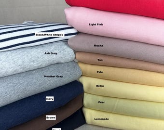 Cotton Fleece Fabric By The Yard | 400 GSM Knit Sweatshirt Material