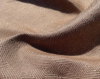 100% Italian Linen Diamond Jacquard Heavy 12 oz Upholstery/Apparel Fabric By The Yard 60"