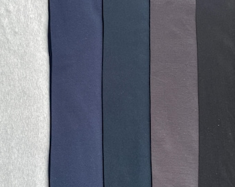 Heavy Cotton Fleece With Matching Rib | 24 OZ Knit Sweatshirt Fabric By The Yard