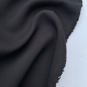 Black 100% Rayon Lyocell Twill Medium Weight 58&quot; Woven Fabric By the Yard 60&quot;