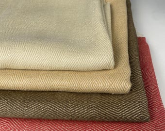 100% Italian Linen Heavy Jacquard Diamond 12 oz Upholstery/Apparel Fabric By The Yard 60"
