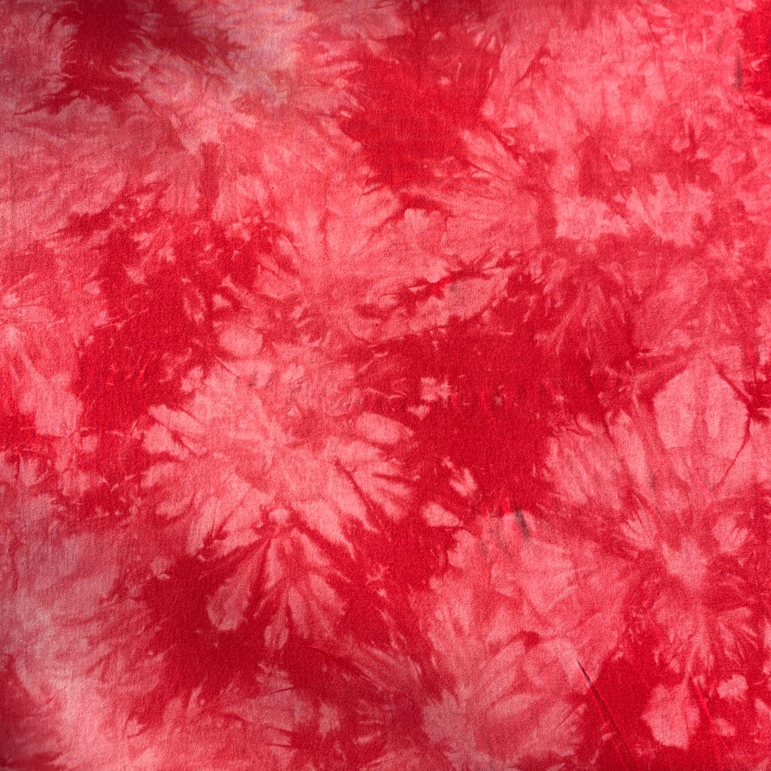 Bamboo Apple Red Cloud Tie Dye Splash Spandex Jersey Knit 60 Eco