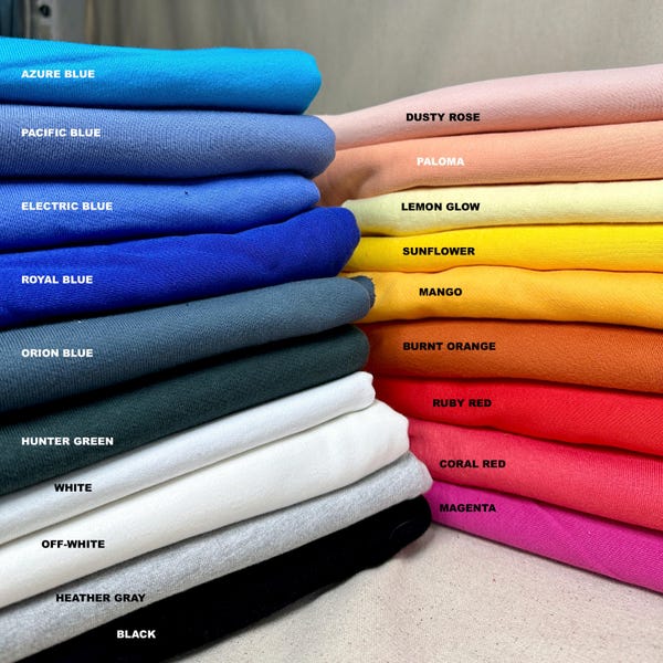 Color Terry Cloth Terry Cloth Fabric by the Yard - Etsy