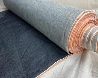 Selvedge Japanese Vintage Jean Denim  | Woven Fabric by the Yard | 350 GSM/11 oz Denim | Textured Denim for Jeans, Jackets & Shirts