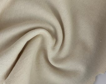 650 GSM Super Heavy Cotton French Terry Natural Knit With Matching Rib | 650 GSM/30 Oz French Terry Heavy Sweatshirt Fabric By The Yard