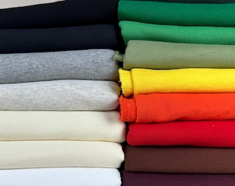 Heavy Cotton French Terry Knit With Matching Jersey and Rib | 450 GSM/22 Oz French Terry Heavy Sweatshirt Fabric By The Yard