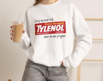 Trui met zwarte humor en meme-print, geschikt voor volwassenen. Cadeau voor broer of zus, cadeau voor hem, cadeau voor haar.