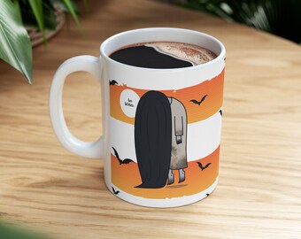 Funny Creepy Halloween Mug  | Bats | The Ring | Spooky Mug | Coffee Cup