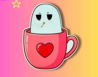 1.75 Inch Vinyl Sticker |Halloween | Matte | Die Cut Sticker | Halloween Ghost Funny| Cute Sticker for Laptop, Tumbler & Water Bottle