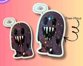 3 Inch Vinyl Sticker | Halloween | Holographic | Water resistant Die Cut Sticker | Cute Sticker for Laptop, Tumbler & Water Bottle