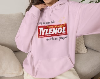 Pijnstiller zwangerschapsgrap zwarte humor meme hoodie | Grappige hoodie met print