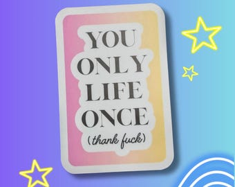 Dark Humor Vinyl Sticker - Matte Decal for Laptop, Water Bottle, Kindle, Memes, Gift