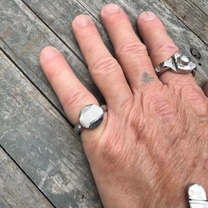 Stainless Geometric Design Ring