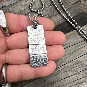 Stainless Steel ball chain and  2-Sided Pendant