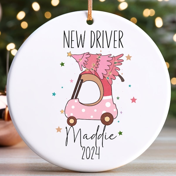 Personalized New Driver Ornament, Custom New Driver Ornament, Ornament For New Driver, Newly Licensed, Gift for 16 year old, New Driver