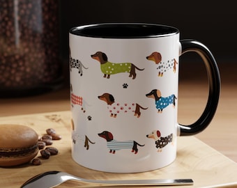 Mug teckel, tasse à café teckel, tasse teckel, tasse teckel, cadeau teckel, cadeau pour amoureux de teckel, cadeau pour elle