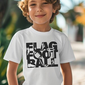 Flag Football Shirt, Flag Football T-Shirt For Kids, Pinktober Flag Football Shirt, Gift For Boys, Flag Football Player