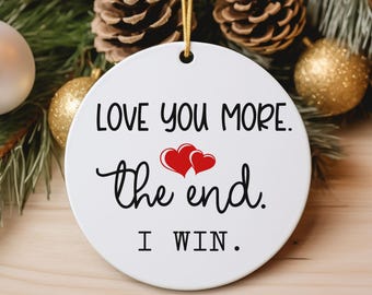 Décoration de Noël Je t'aime plus pour les proches, Cadeau de Noël Je t'aime plus, Cadeau je t'aime plus